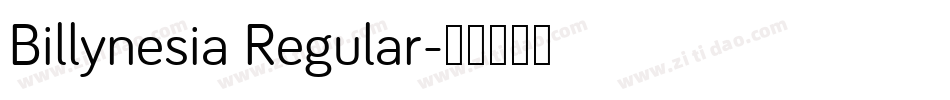 Billynesia Regular字体转换
